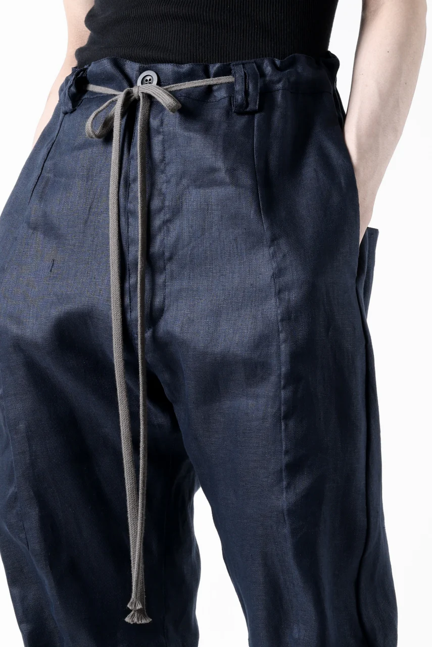 A.F ARTEFACT CURVED LONG PANTS / LINEN TWILL (NAVY) - Image 23
