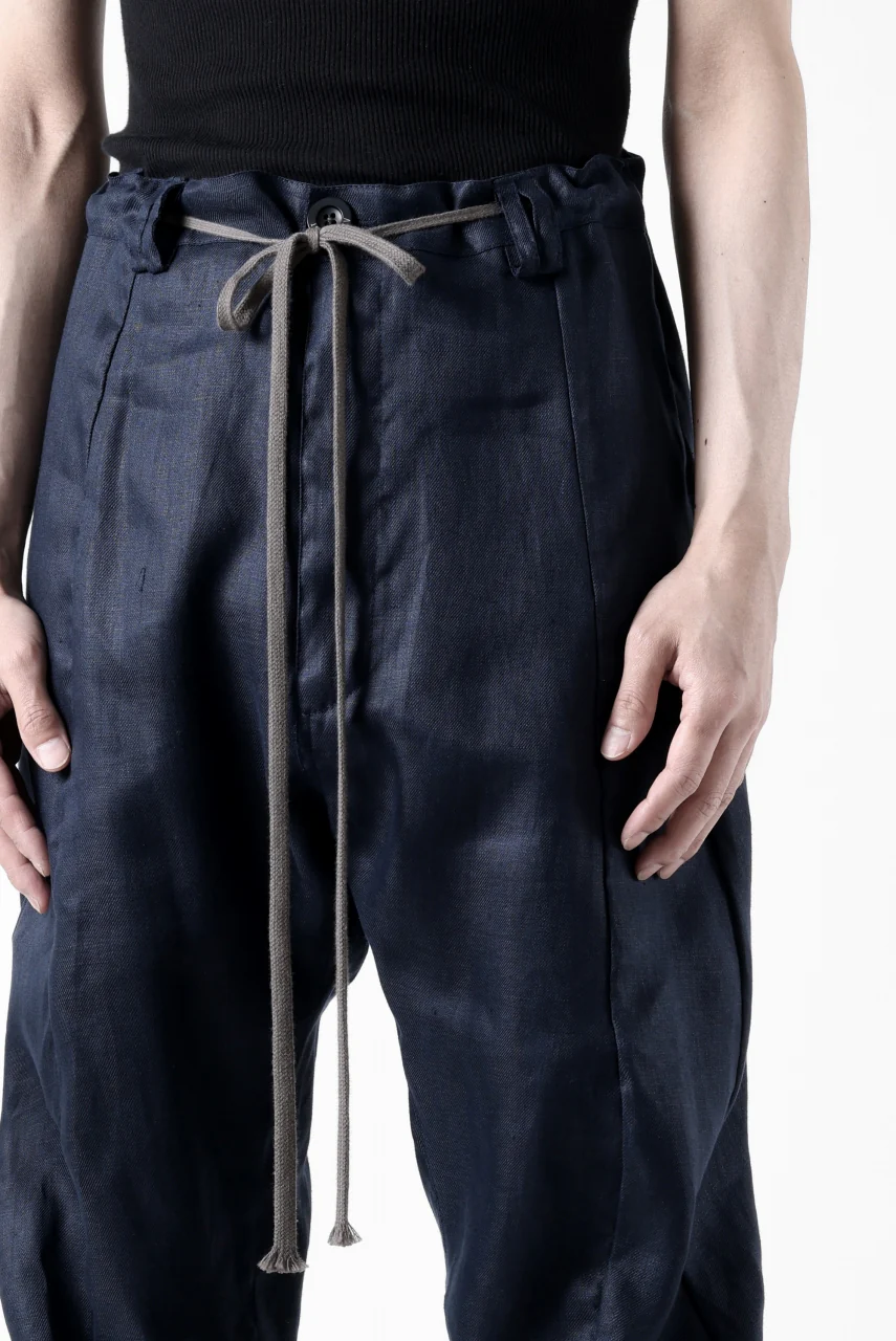 A.F ARTEFACT CURVED LONG PANTS / LINEN TWILL (NAVY) - Image 24