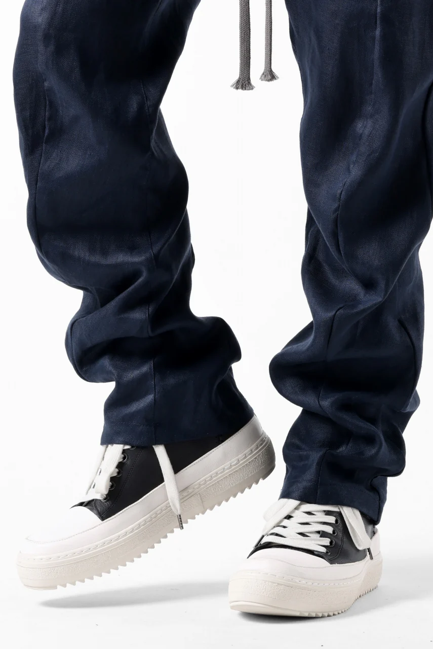 A.F ARTEFACT CURVED LONG PANTS / LINEN TWILL (NAVY) - Image 26