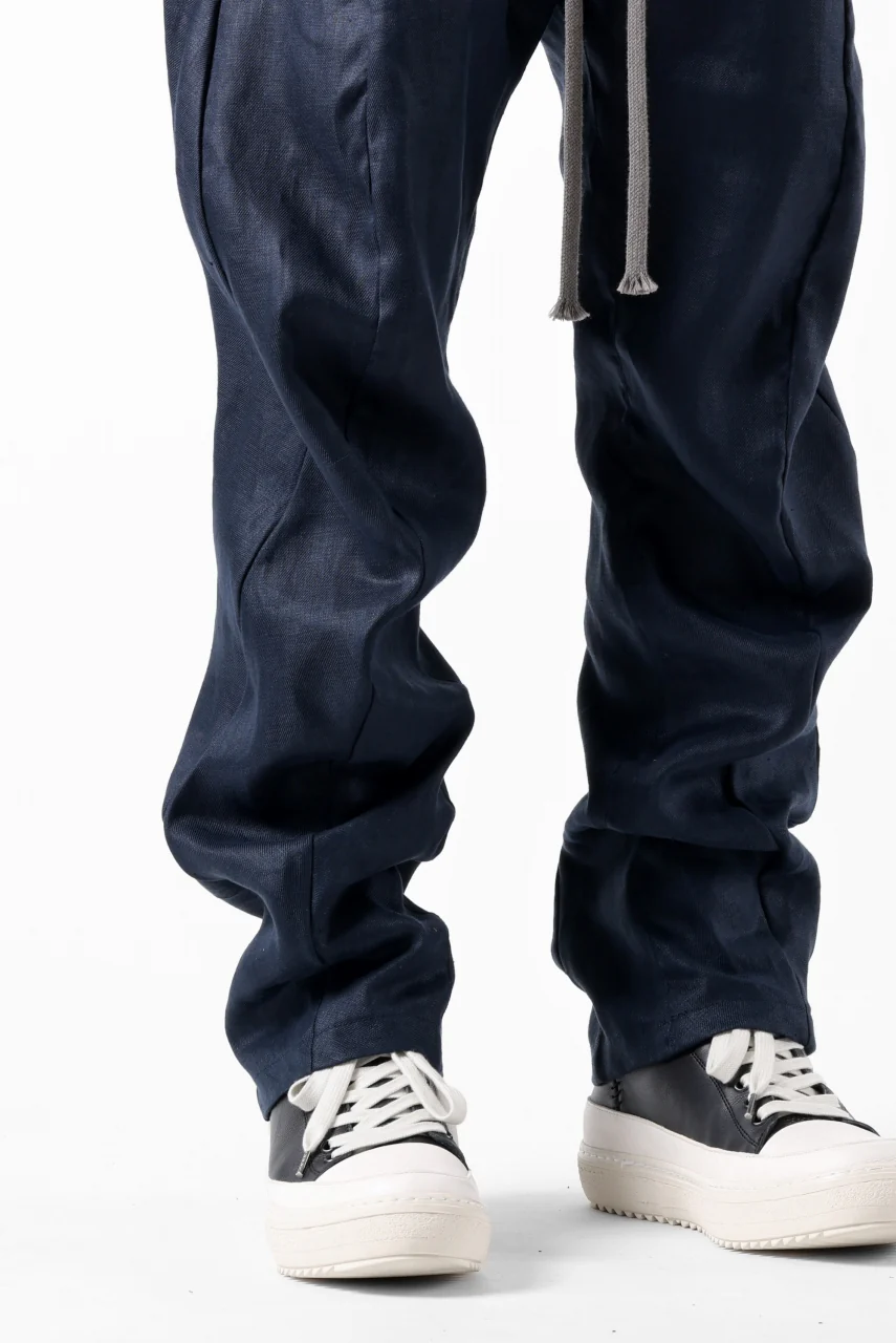 A.F ARTEFACT CURVED LONG PANTS / LINEN TWILL (NAVY) - Image 28