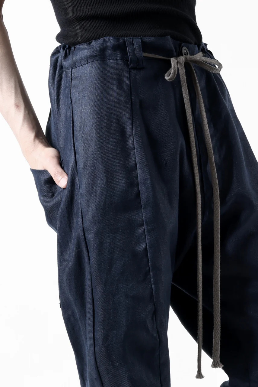 A.F ARTEFACT CURVED LONG PANTS / LINEN TWILL (NAVY) - Image 29