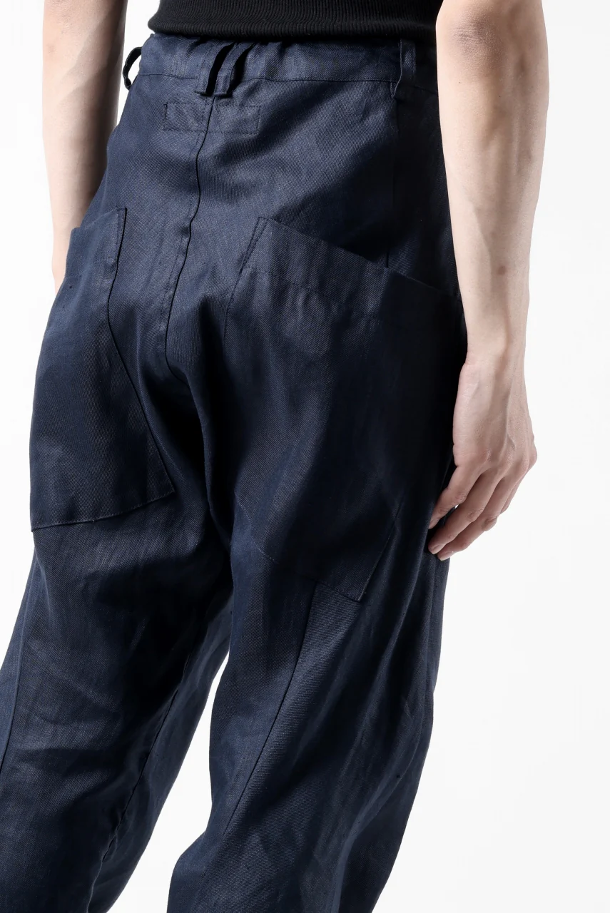 A.F ARTEFACT CURVED LONG PANTS / LINEN TWILL (NAVY) - Image 30