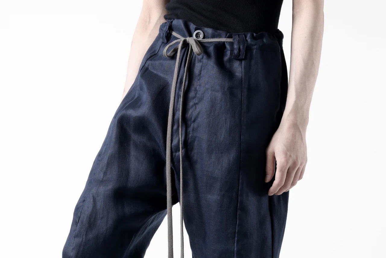A.F ARTEFACT CURVED LONG PANTS / LINEN TWILL (NAVY) - Image 32