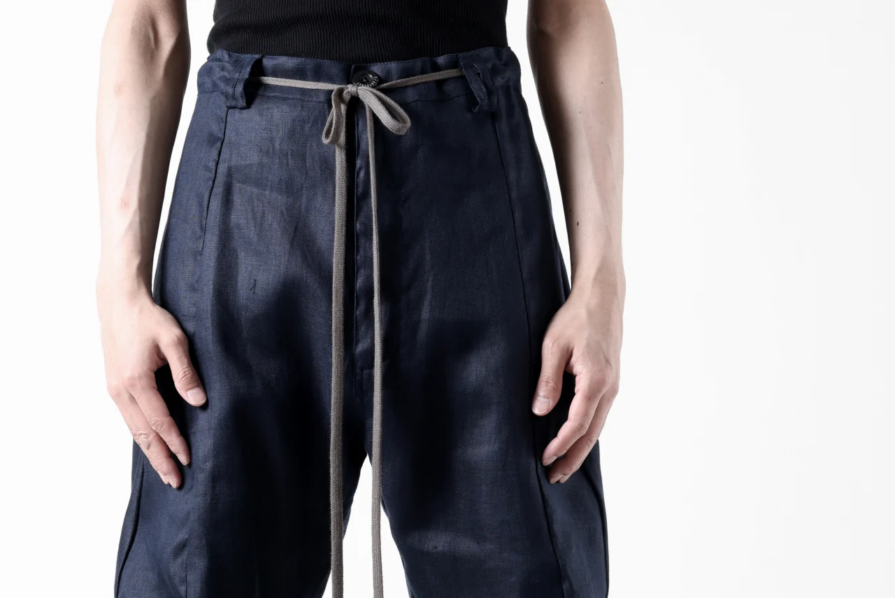 A.F ARTEFACT CURVED LONG PANTS / LINEN TWILL (NAVY) - Image 33