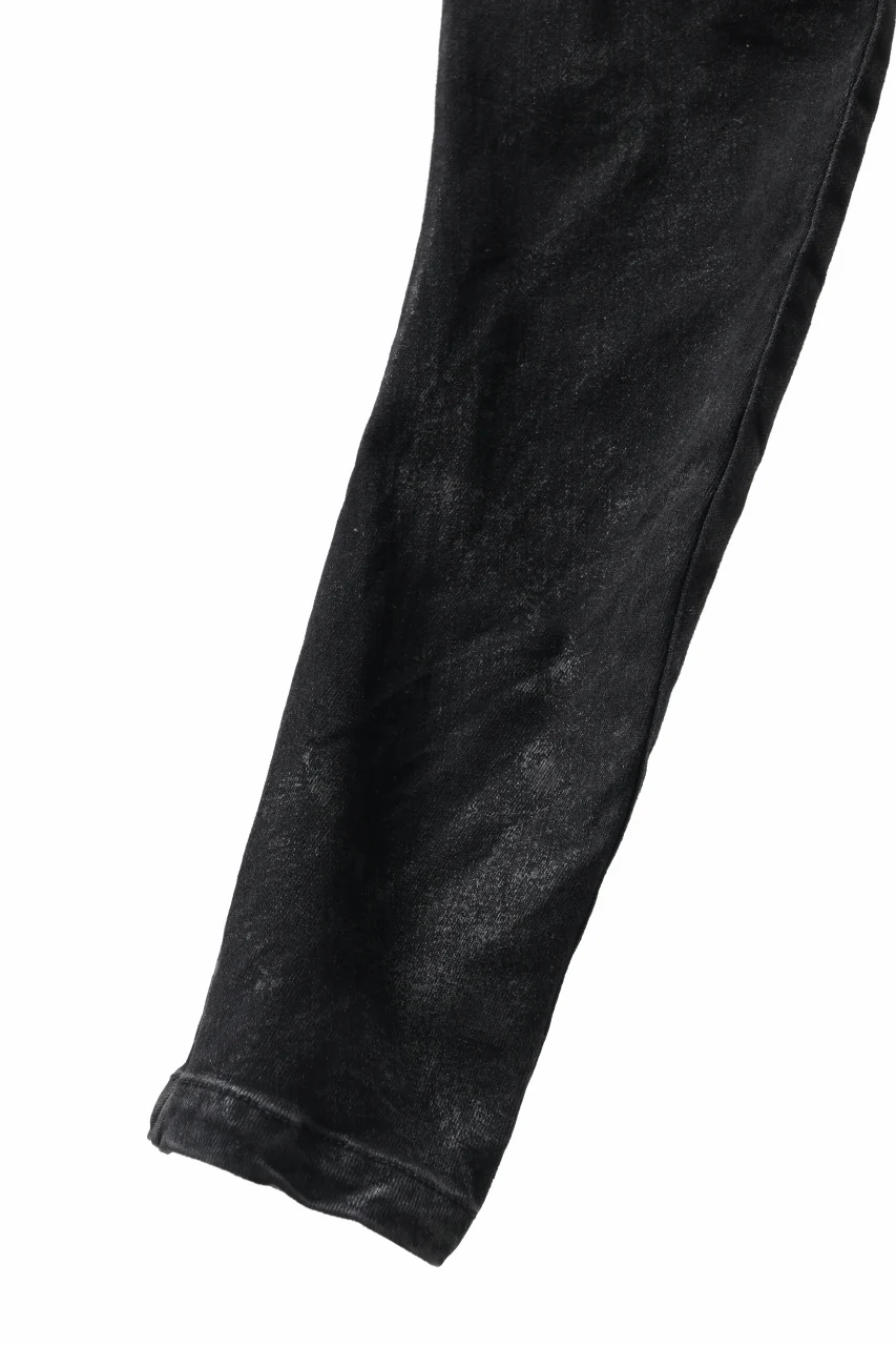 A.F ARTEFACT COATED CARGO SARROUEL-SKINNY PANTS / HI-STRETCH DENIM (BLACK) - Image 10