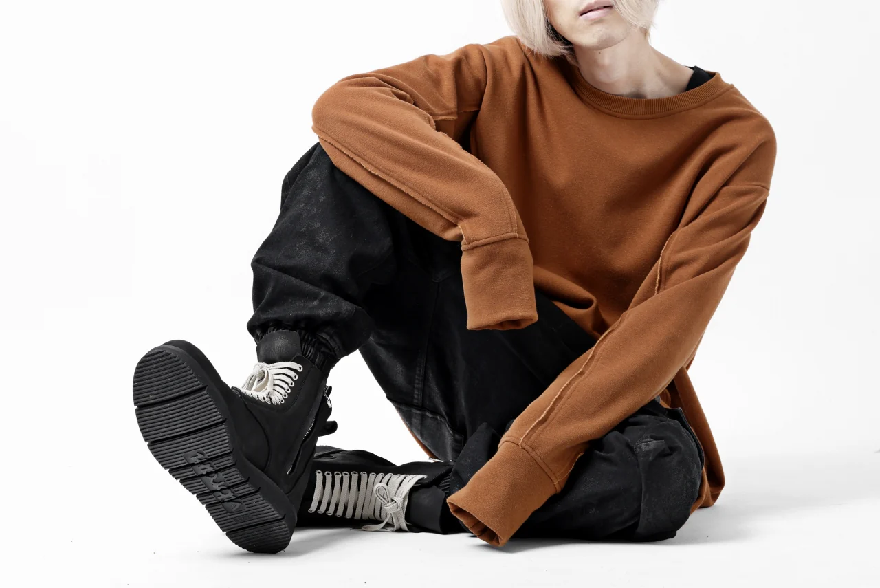 A.F ARTEFACT COATED EASY SARROUEL CARGO PANTS / HI-STRETCH DENIM (BLACK) - Image 29