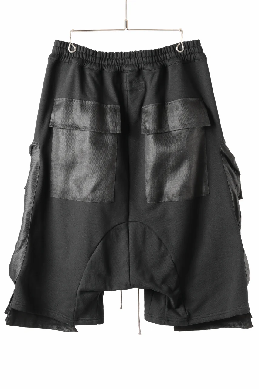 A.F ARTEFACT COMBINED DROPCROTCH CARGO SHORTS (BLACK) - Image 11