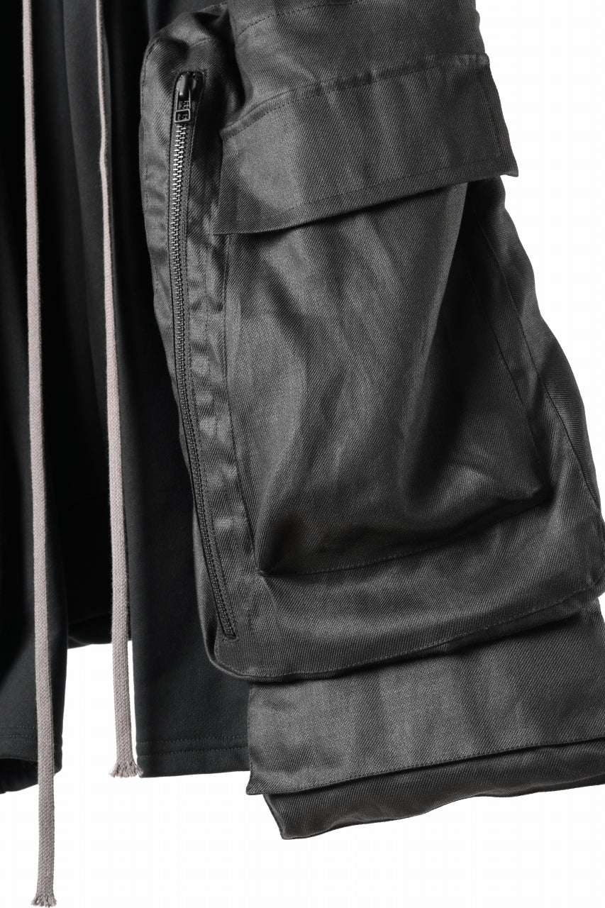 A.F ARTEFACT COMBINED DROPCROTCH CARGO SHORTS (BLACK) - Image 13