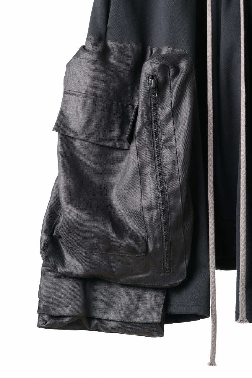A.F ARTEFACT COMBINED DROPCROTCH CARGO SHORTS (BLACK) - Image 15