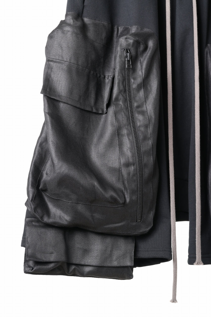 A.F ARTEFACT COMBINED DROPCROTCH CARGO SHORTS (BLACK) - Image 16