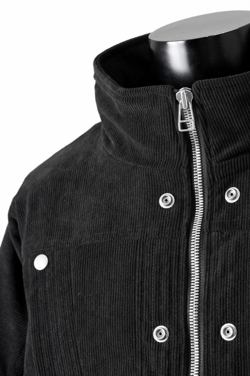 A.F ARTEFACT COVERALL BLOUSON / CORDUROY & QUILTING PADDED (BLACK) - Image 10