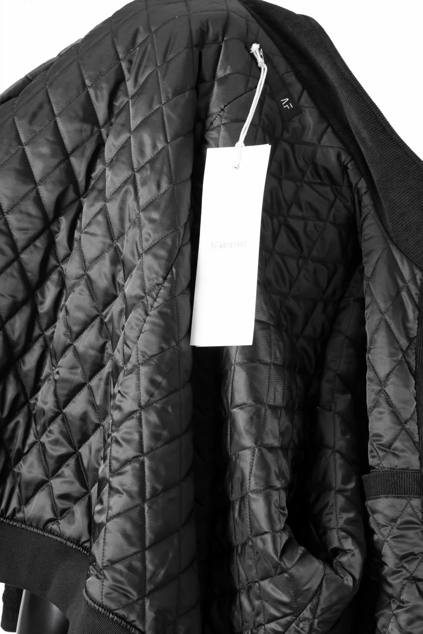 A.F ARTEFACT COVERALL BLOUSON / CORDUROY & QUILTING PADDED (BLACK) - Image 13