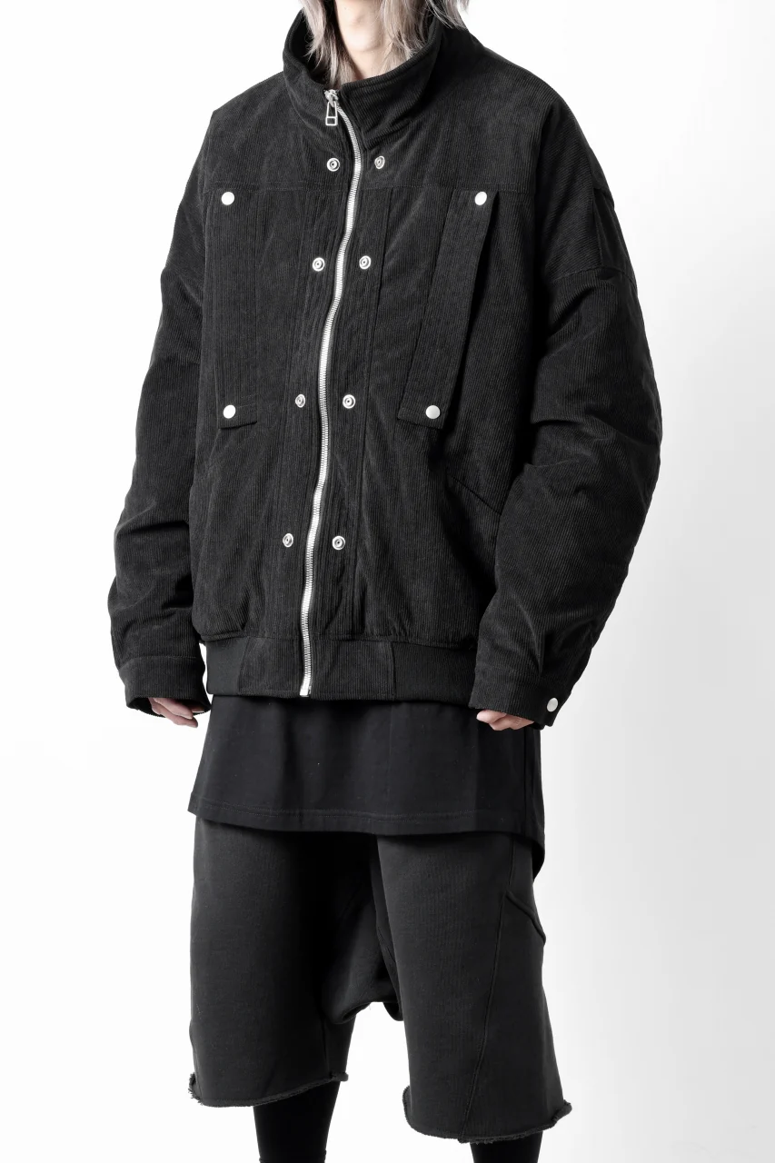 A.F ARTEFACT COVERALL BLOUSON / CORDUROY & QUILTING PADDED (BLACK) - Image 15