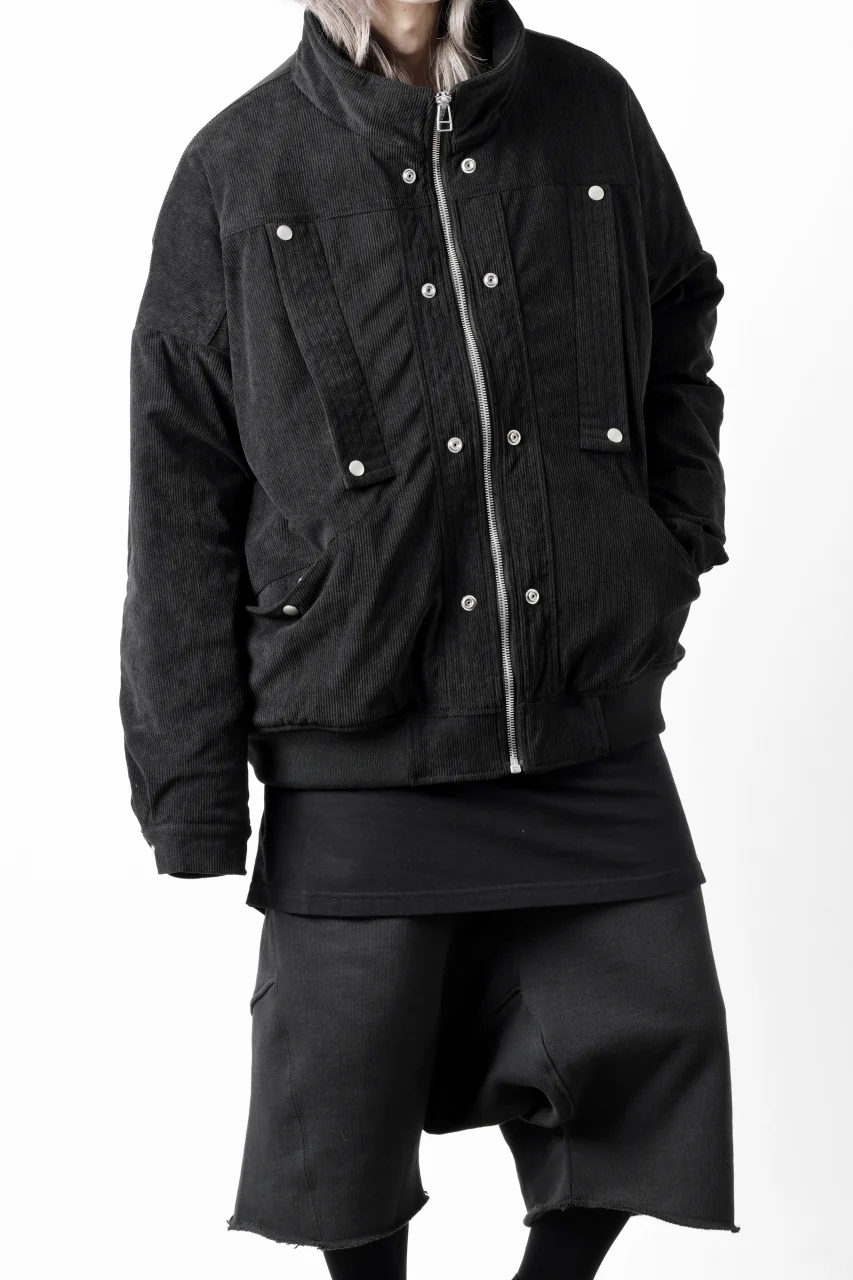 A.F ARTEFACT COVERALL BLOUSON / CORDUROY & QUILTING PADDED (BLACK) - Image 17
