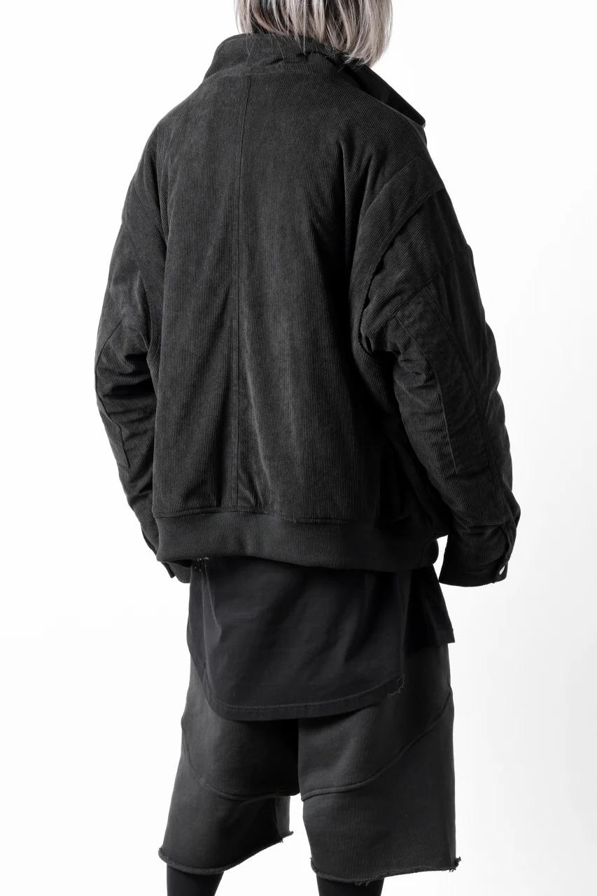 A.F ARTEFACT COVERALL BLOUSON / CORDUROY & QUILTING PADDED (BLACK) - Image 19