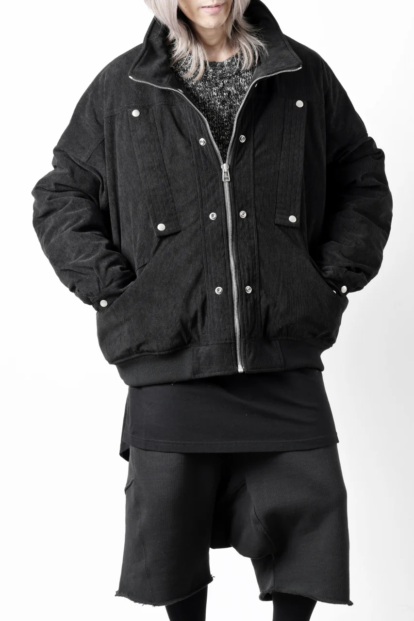 A.F ARTEFACT COVERALL BLOUSON / CORDUROY & QUILTING PADDED (BLACK) - Image 22