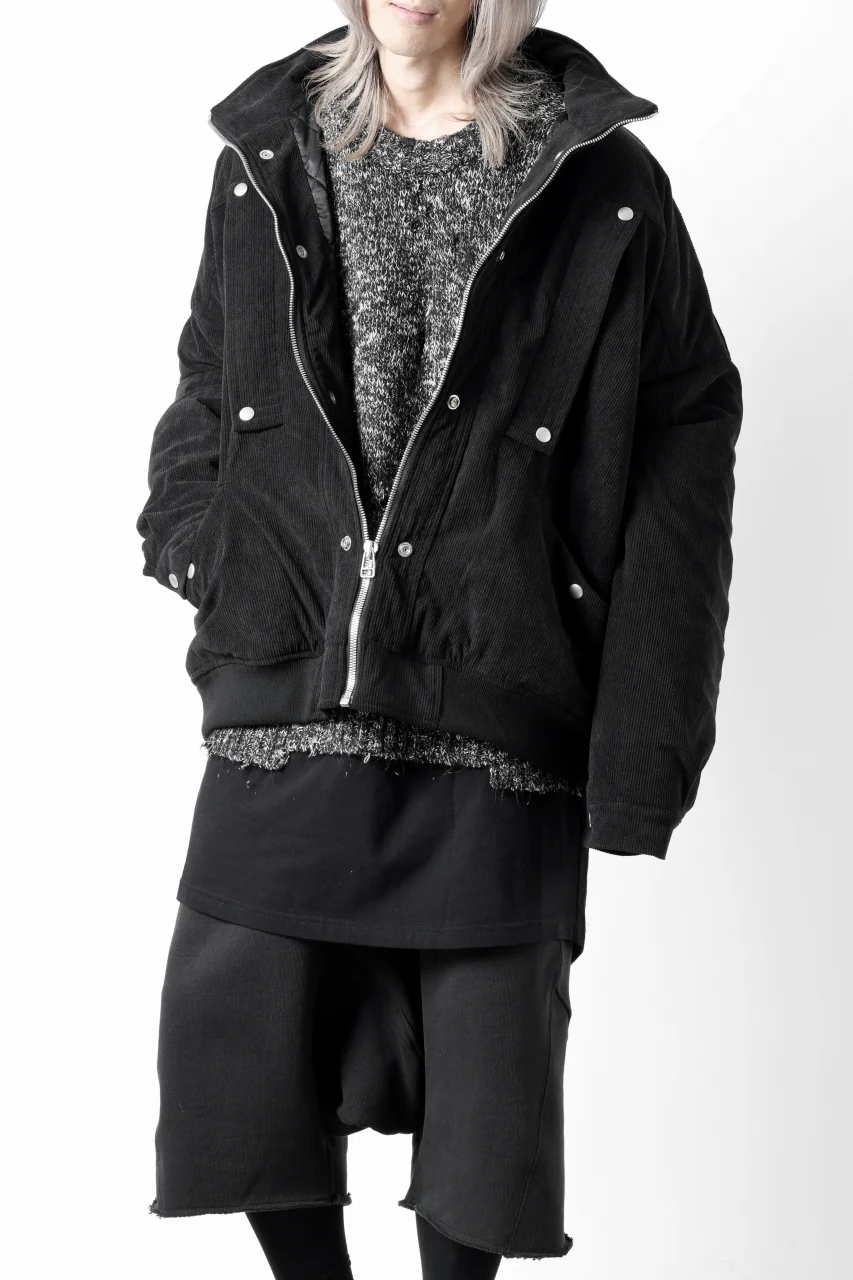 A.F ARTEFACT COVERALL BLOUSON / CORDUROY & QUILTING PADDED (BLACK) - Image 25