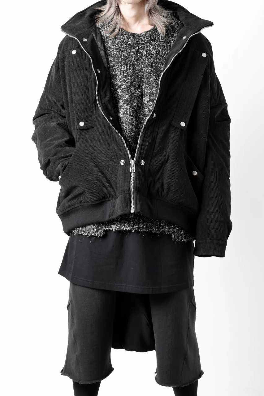 A.F ARTEFACT COVERALL BLOUSON / CORDUROY & QUILTING PADDED (BLACK) - Image 26