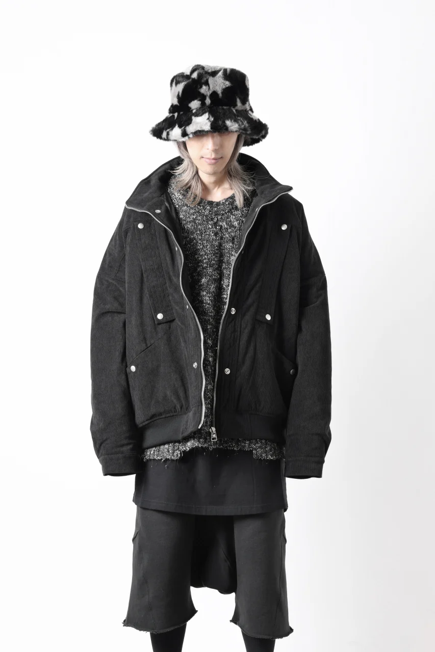 A.F ARTEFACT COVERALL BLOUSON / CORDUROY & QUILTING PADDED (BLACK) - Image 28