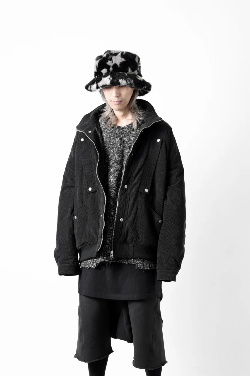 A.F ARTEFACT COVERALL BLOUSON / CORDUROY & QUILTING PADDED (BLACK) - Image 31