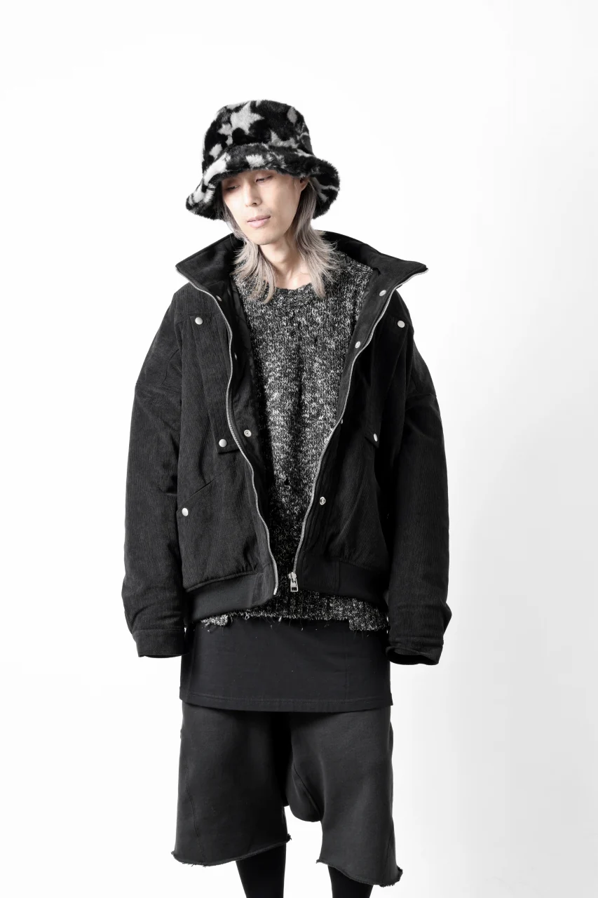 A.F ARTEFACT COVERALL BLOUSON / CORDUROY & QUILTING PADDED (BLACK) - Image 32