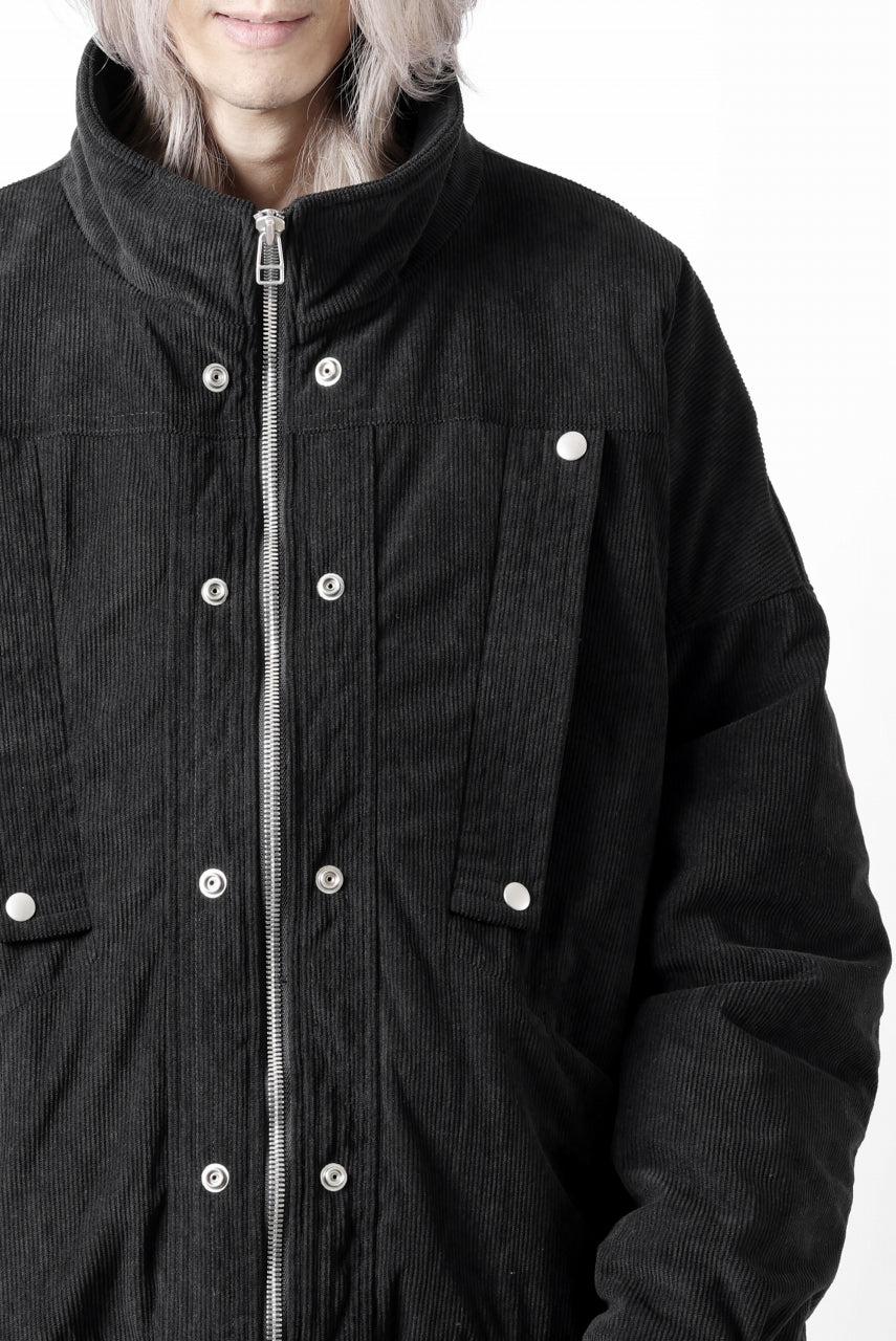 A.F ARTEFACT COVERALL BLOUSON / CORDUROY & QUILTING PADDED (BLACK) - Image 33