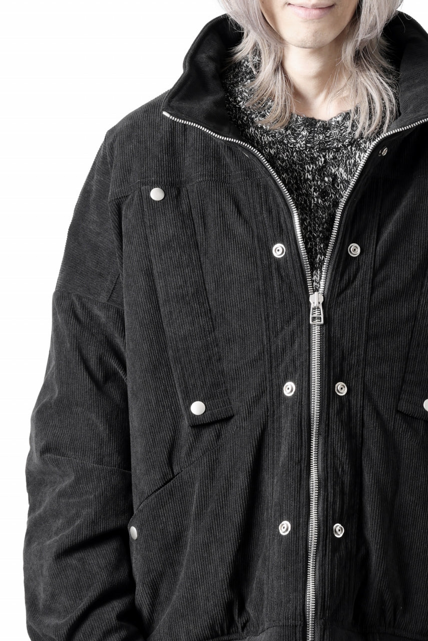 A.F ARTEFACT COVERALL BLOUSON / CORDUROY & QUILTING PADDED (BLACK) - Image 35