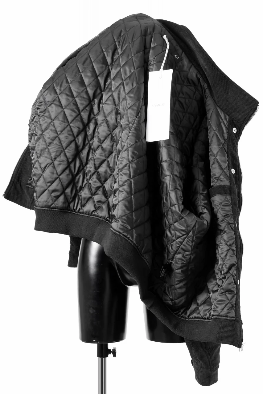 A.F ARTEFACT COVERALL BLOUSON / CORDUROY & QUILTING PADDED (BLACK) - Image 6