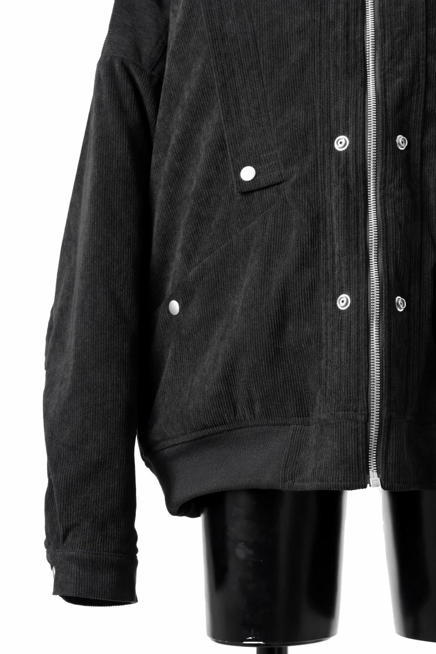A.F ARTEFACT COVERALL BLOUSON / CORDUROY & QUILTING PADDED (BLACK) - Image 8