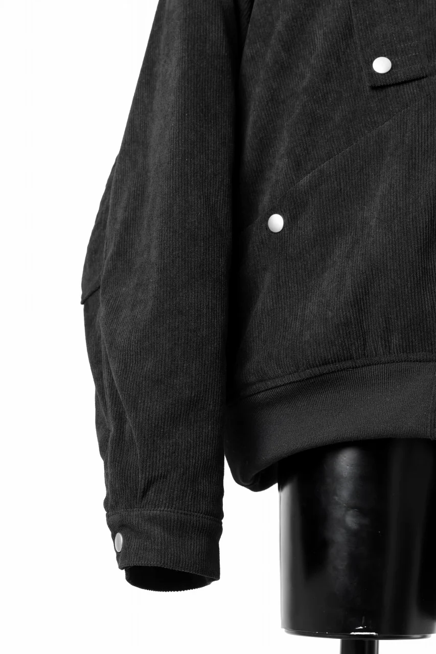 A.F ARTEFACT COVERALL BLOUSON / CORDUROY & QUILTING PADDED (BLACK) - Image 9