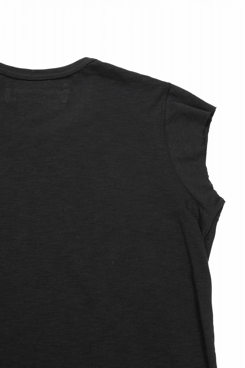 A.F ARTEFACT CUT SLEEVE T-SHIRT / SLAB L.JERSEY (BLACK) - Image 9