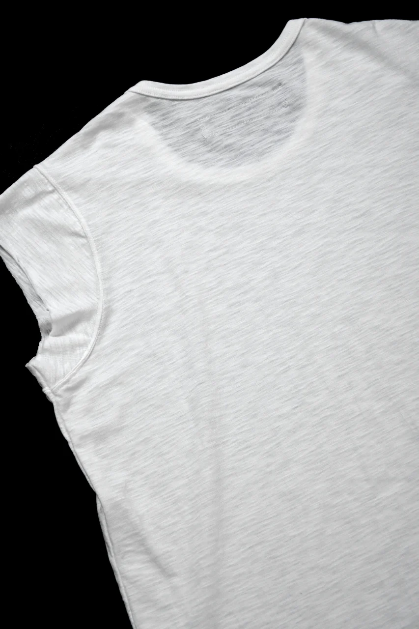 A.F ARTEFACT CUT SLEEVE T-SHIRT / SLAB L.JERSEY (WHITE) - Image 7