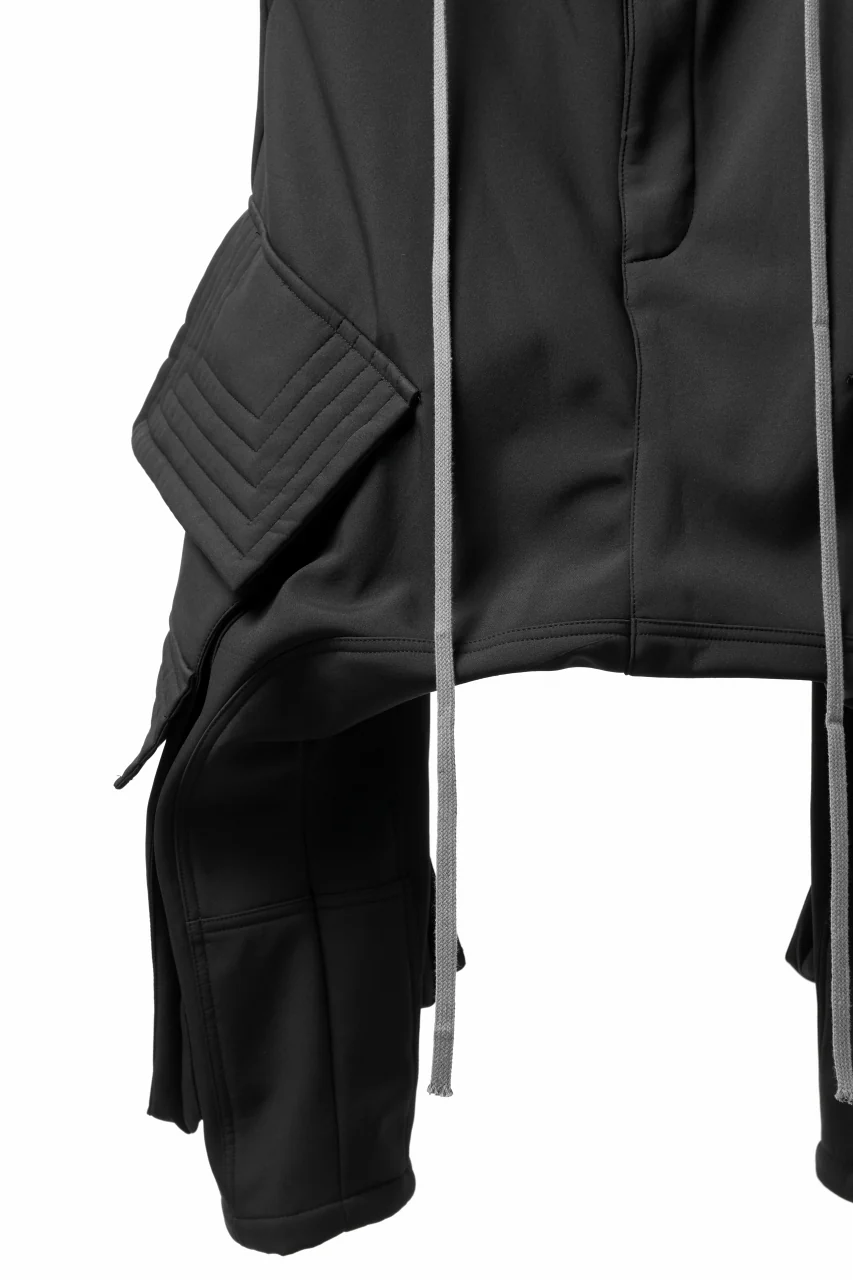 A.F ARTEFACT D-CLOTCH BIG CARGO CROPPED PANTS / BONDING NYLON x FLEECE (BLACK) - Image 10