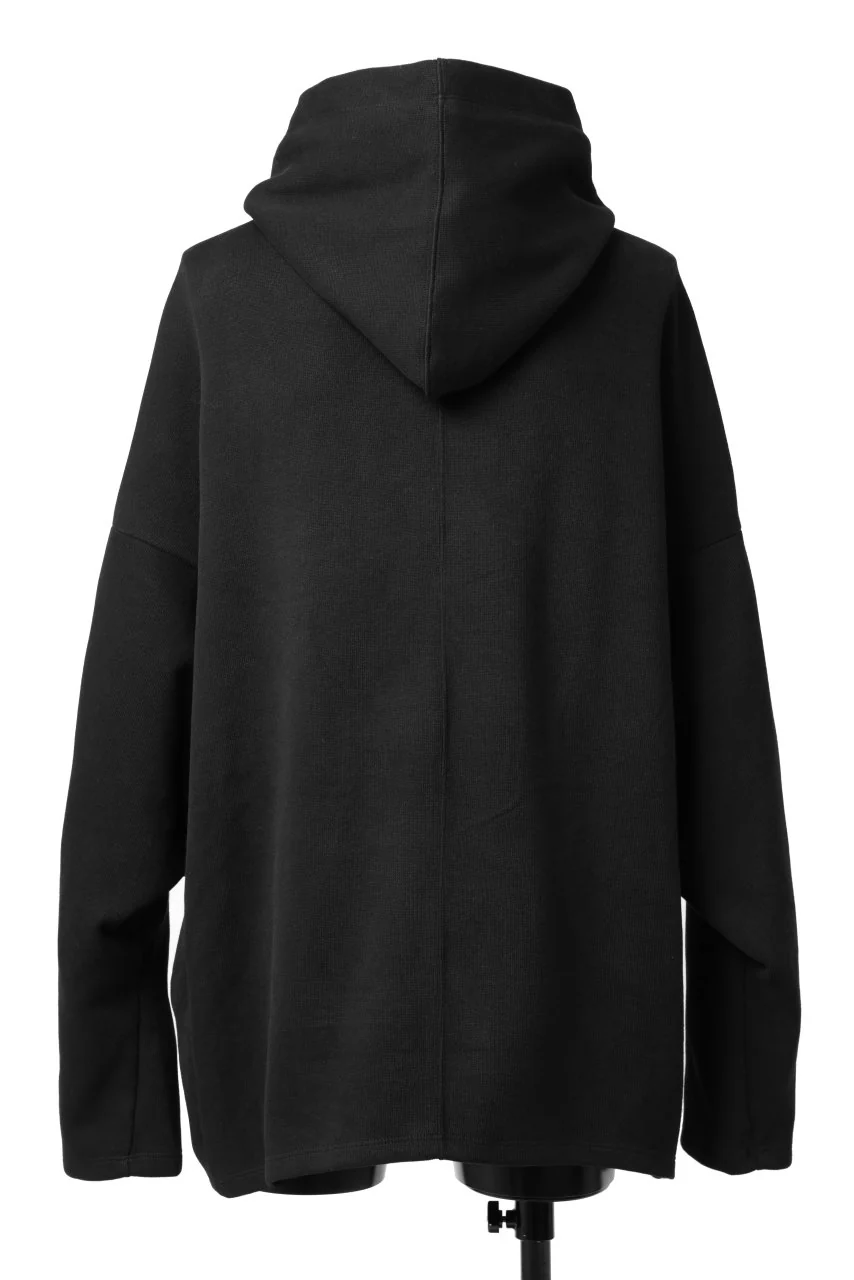 A.F ARTEFACT DOLMAN HOODIE PULLOVER / COPE KNIT JERSEY (BLACK) - Image 10