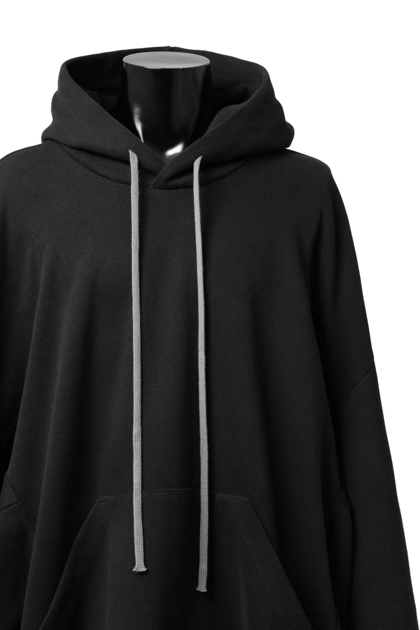 A.F ARTEFACT DOLMAN HOODIE PULLOVER / COPE KNIT JERSEY (BLACK) - Image 11