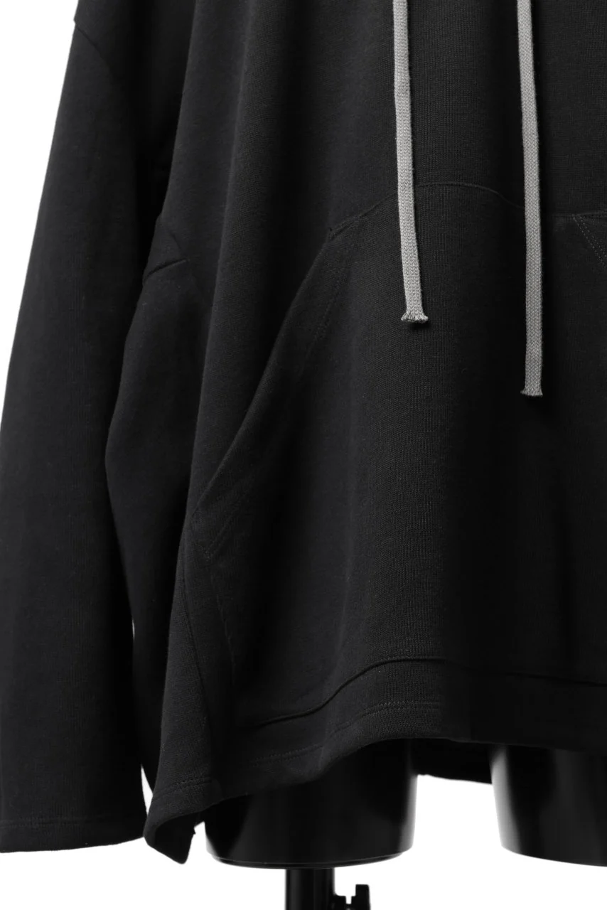 A.F ARTEFACT DOLMAN HOODIE PULLOVER / COPE KNIT JERSEY (BLACK) - Image 12