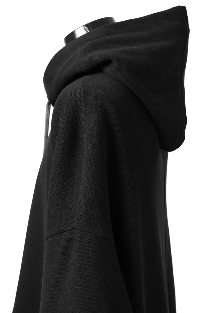 A.F ARTEFACT DOLMAN HOODIE PULLOVER / COPE KNIT JERSEY (BLACK) - Image 16