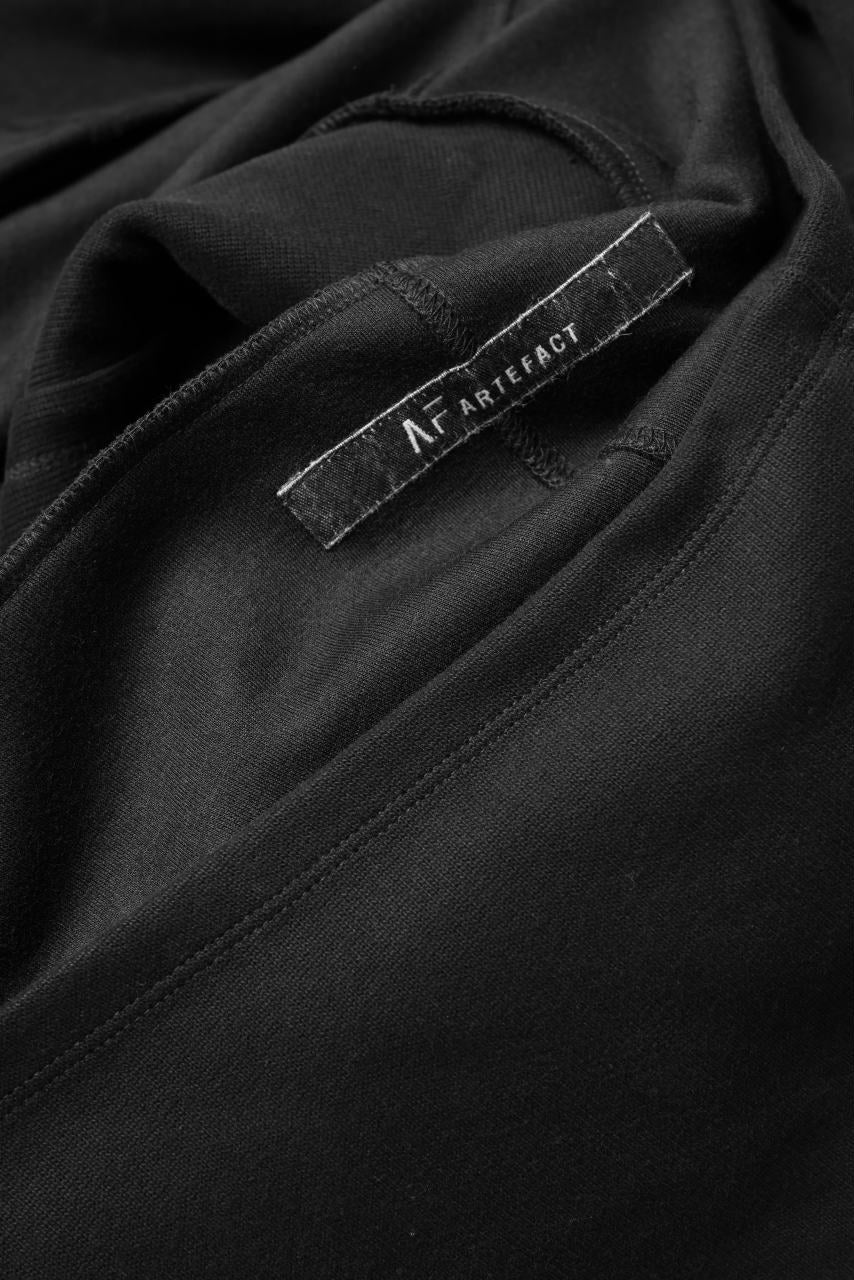 A.F ARTEFACT DOLMAN HOODIE PULLOVER / COPE KNIT JERSEY (BLACK) - Image 18