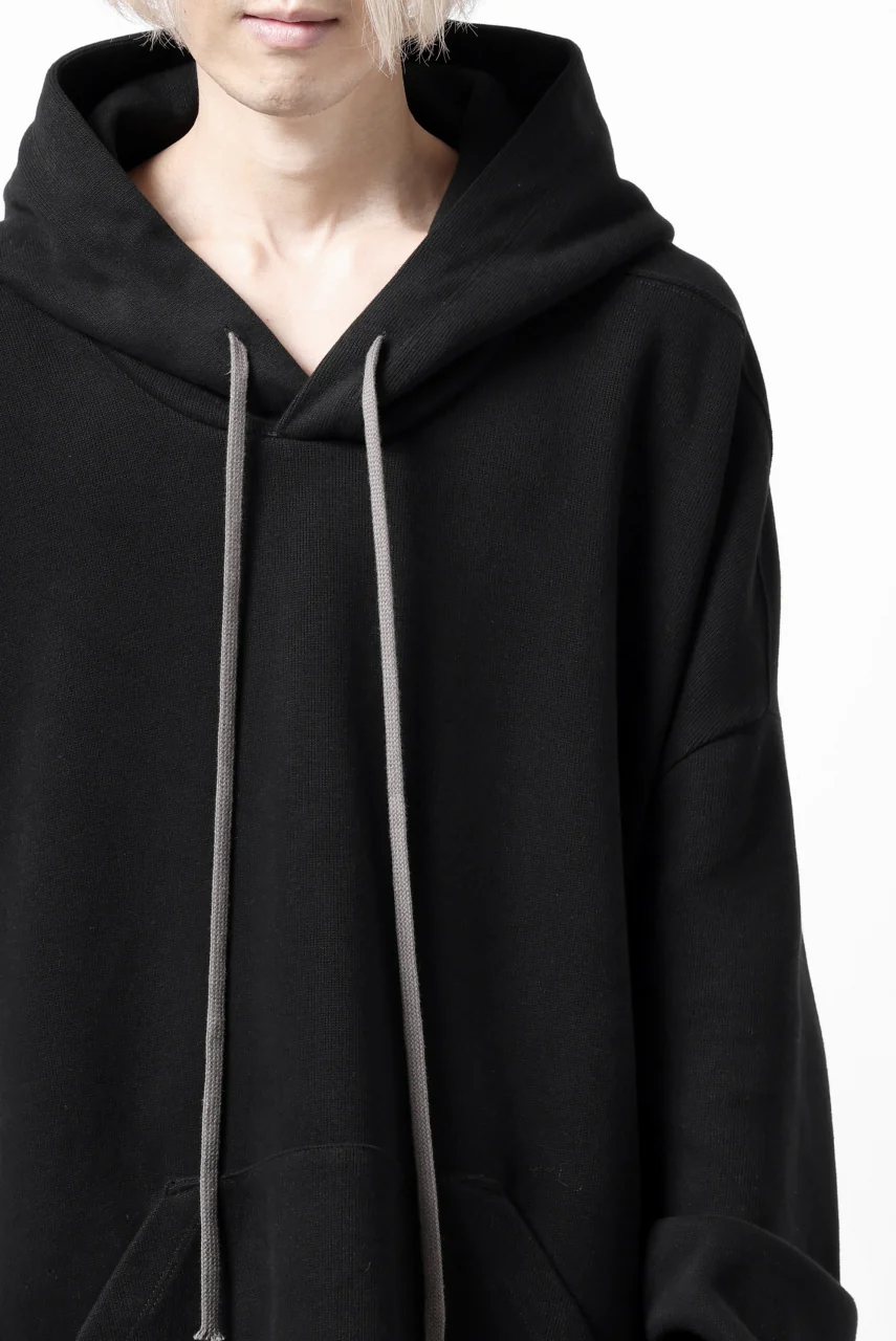 A.F ARTEFACT DOLMAN HOODIE PULLOVER / COPE KNIT JERSEY (BLACK) - Image 19