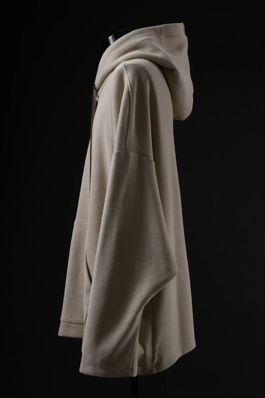 A.F ARTEFACT DOLMAN HOODIE PULLOVER / COPE KNIT JERSEY (IVORY) - Image 10