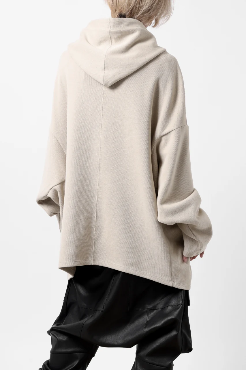 A.F ARTEFACT DOLMAN HOODIE PULLOVER / COPE KNIT JERSEY (IVORY) - Image 5