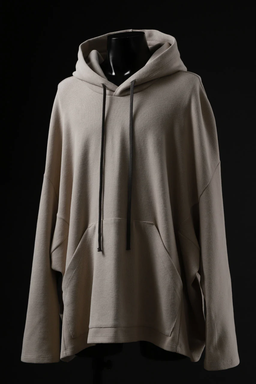 A.F ARTEFACT DOLMAN HOODIE PULLOVER / COPE KNIT JERSEY (IVORY) - Image 9