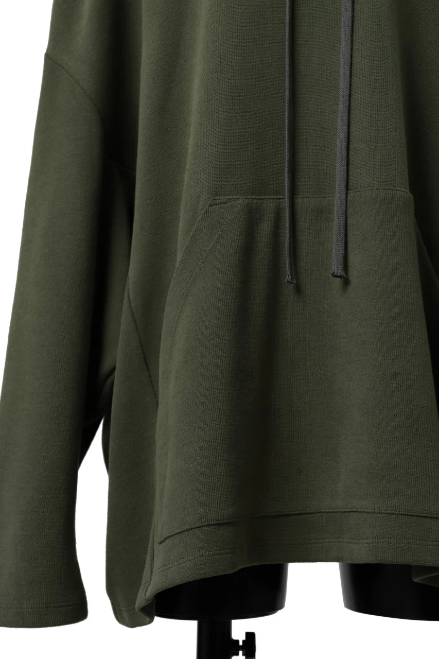 A.F ARTEFACT DOLMAN HOODIE PULLOVER / COPE KNIT JERSEY (KHAKI) - Image 13