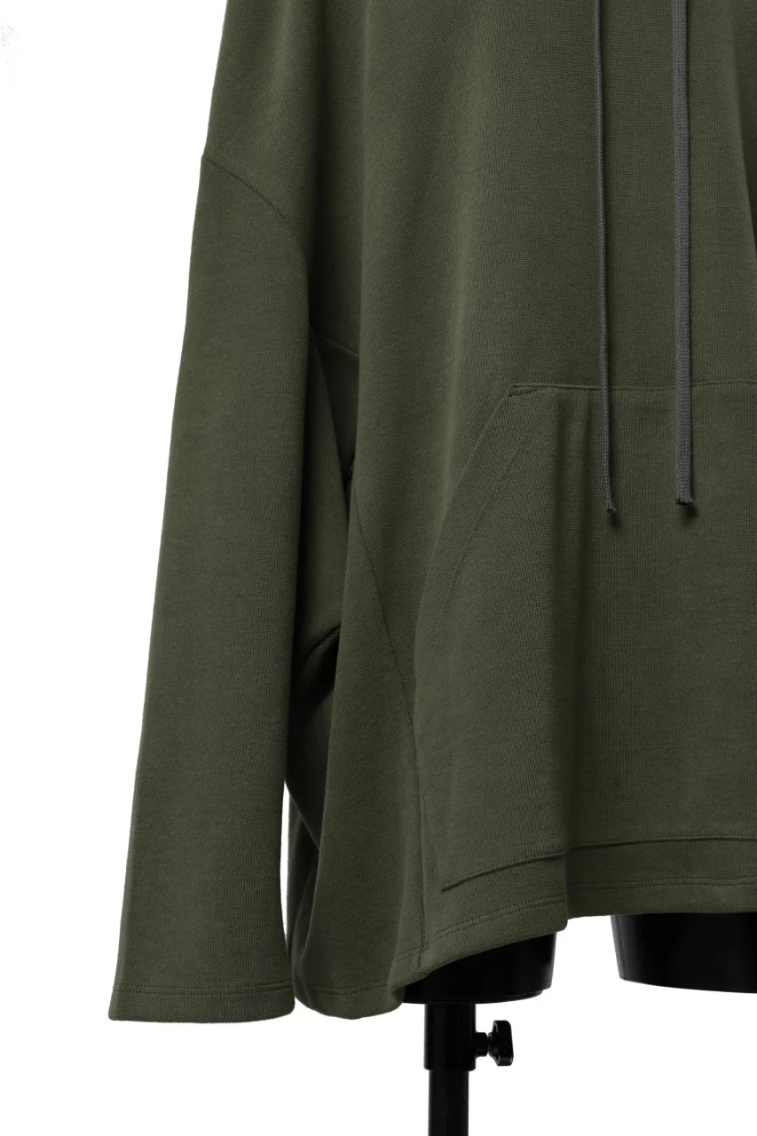 A.F ARTEFACT DOLMAN HOODIE PULLOVER / COPE KNIT JERSEY (KHAKI) - Image 14