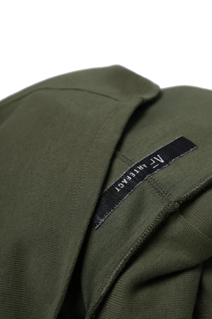 A.F ARTEFACT DOLMAN HOODIE PULLOVER / COPE KNIT JERSEY (KHAKI) - Image 19
