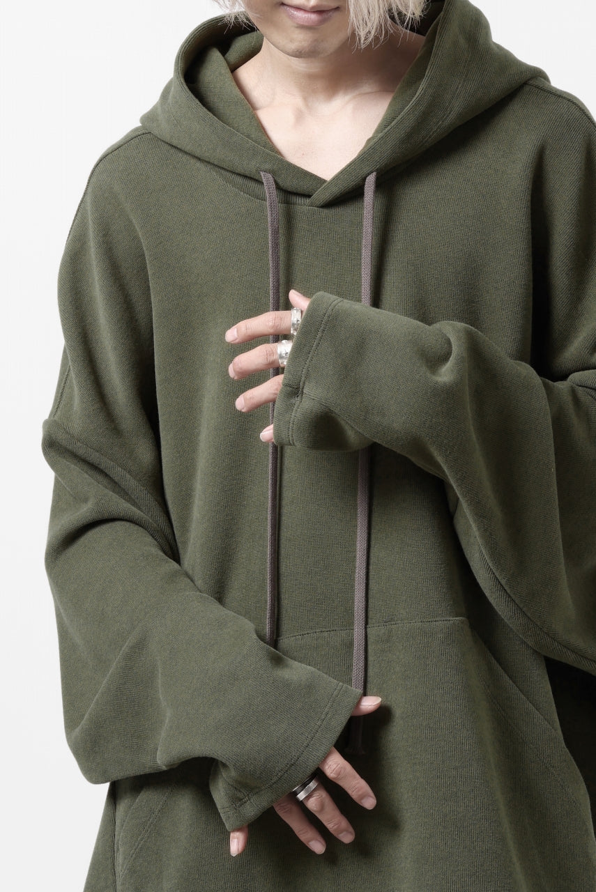 A.F ARTEFACT DOLMAN HOODIE PULLOVER / COPE KNIT JERSEY (KHAKI) - Image 24