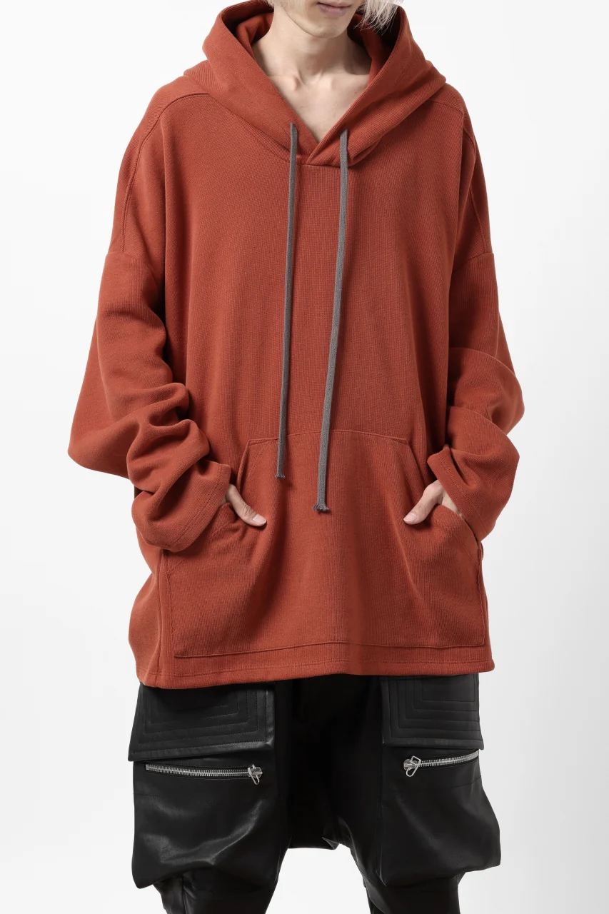 A.F ARTEFACT DOLMAN HOODIE PULLOVER / COPE KNIT JERSEY (ORANGE) - Image 4