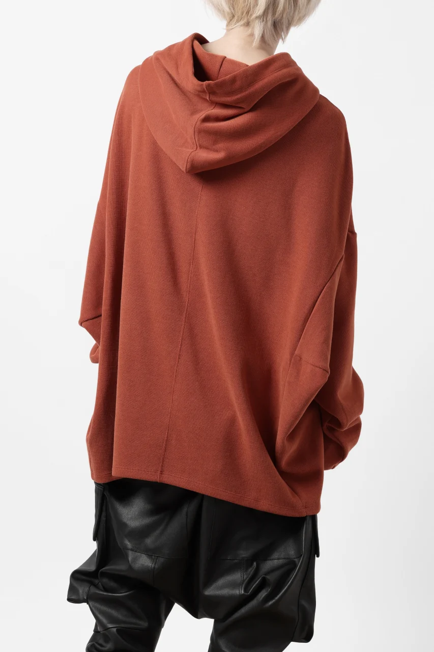 A.F ARTEFACT DOLMAN HOODIE PULLOVER / COPE KNIT JERSEY (ORANGE) - Image 5