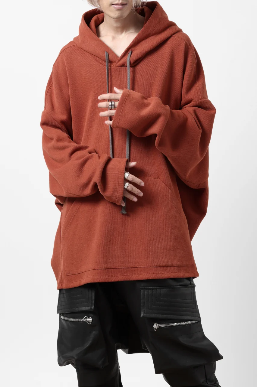 A.F ARTEFACT DOLMAN HOODIE PULLOVER / COPE KNIT JERSEY (ORANGE) - Image 6