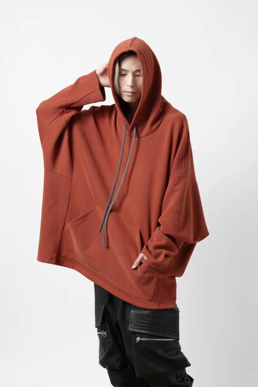 A.F ARTEFACT DOLMAN HOODIE PULLOVER / COPE KNIT JERSEY (ORANGE) - Image 7